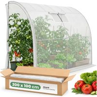 Szklarnia ogrodowa foliowa przyścienna 1 drzwi 1 okno Biała 100x200x210 cm