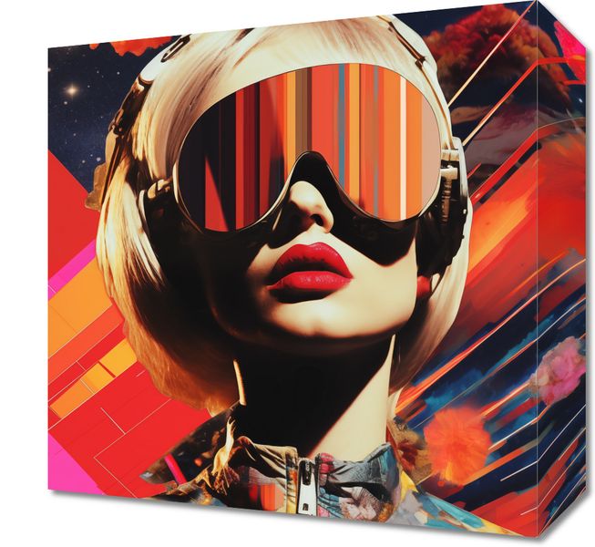 Obraz 30x30cm Retrofuturystyczna Muza zdjęcie 1