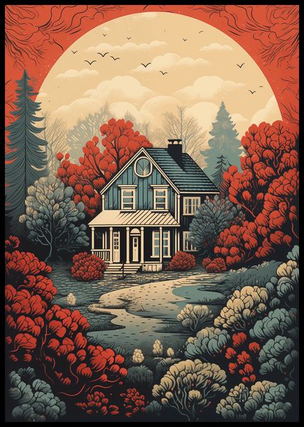 Plakat 59,4x84,1cm Idylla Rustykalna zdjęcie 2