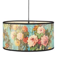 LAMPA wisząca PARK 108057 Markslojd abażurowa OPRAWA okrągła z motywem kwiatowym multikolor