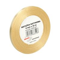 WSTĄŻKA SATYNOWA 6MM X 32M WS6-87 BREWIS ZŁOTA