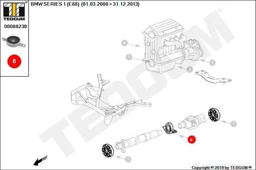 BMW 1 E88 PODPORA WAŁU KPL E88 08- na Arena.pl