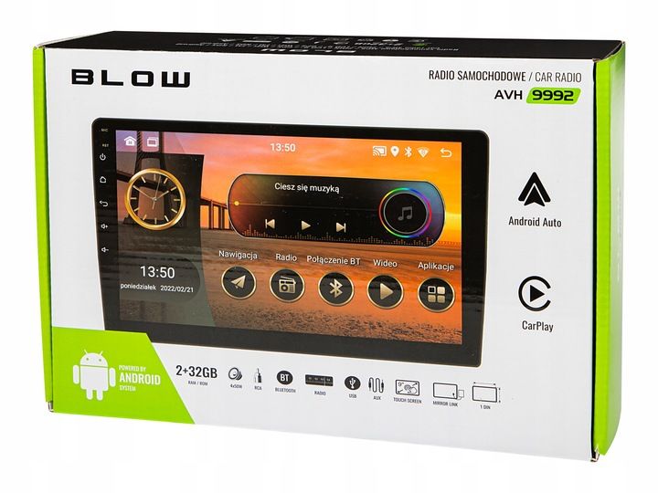 RADIO SAMOCHODOWE ANDROID BLUETOOTH 2 DIN 9 CALI GPS CARPLAY MIRROR LINK zdjęcie 13