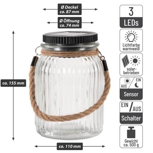 Lampy solarne, 3 LED, plastikowe, zimna biel, 3 szt. na Arena.pl