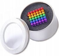 DUŻE KULKI MAGNETYCZNE 216 DZIECI 5MM ANTYSTRESOWE GRA KOLOROWE PREZENT XXL