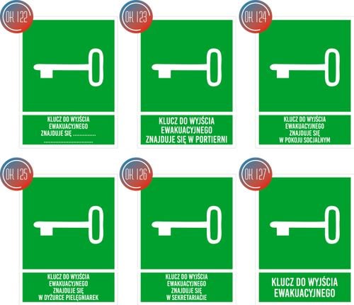 Tablica grawer informacyjna piktogram 20x15 klucz do znajduje się na Arena.pl