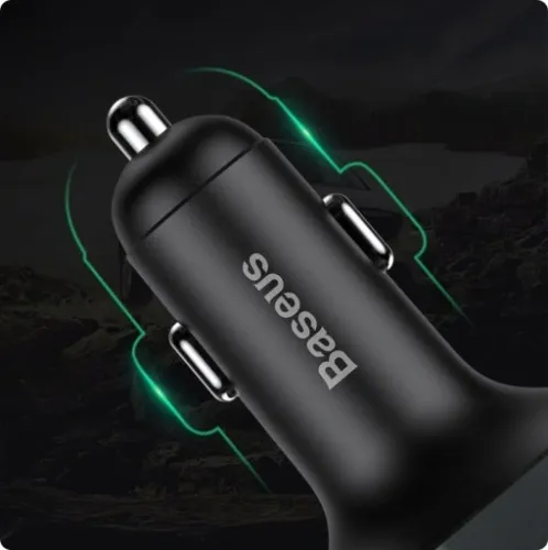 BASEUS TRANSMITER FM BLUETOOTH ŁADOWARKA SAMOCHODOWA MP3 2x USB SD/ TF 3.4A na Arena.pl