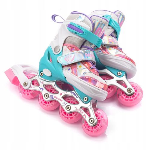 ROLKI REGULOWANE METEOR DLA DZIECI LUNAR S 30-33 kółka LED but półmiękki na Arena.pl