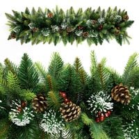 GIRLANDA świąteczna szyszka ostrokrzew PREMIUM gęsta 100 cm
