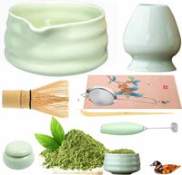 BAMBUSOWY ZESTAW PREZENTOWY DO HERBATY MATCHY CHASHAKU TRZEPACZKA ŁYŻKA