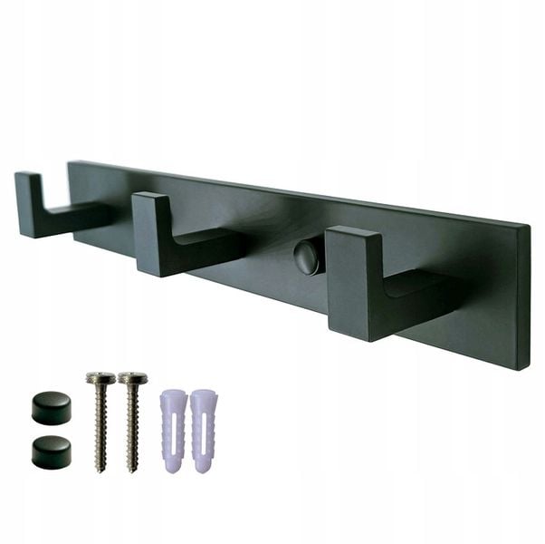 Panel Haczyki Wieszak Mocny Naścienny Czarny Loft zdjęcie 1