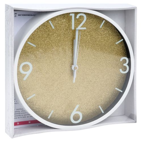 Zegar ścienny złoty biały 29,5 cm na Arena.pl
