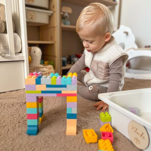 WOOPIE Klocki Soft Blocks Zestaw 99 Elementów w Pudełku na Arena.pl