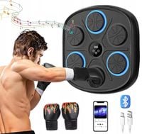 TRENAŻER BOKSERSKI NA ŚCIANĘ TARCZA BOXING GŁOŚNIK BLUETOOTH + RĘKAWICE