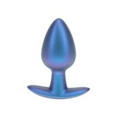 smooth silicone anal plug - medium - 3.1 / 7,9 cm - metallic blue