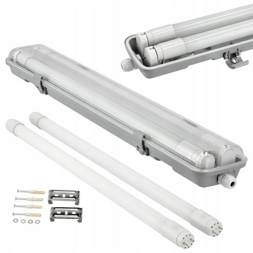 Oprawa Hermetyczna 60cm +2x Świetlówka LED Tuby Do Garażu Warsztatu na Arena.pl