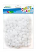 pompony dekoracyjne białe 120szt/1cm craft with fun 463921