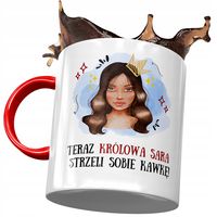Kubek Czerwony Dla Sary Koleżanki Prezent Z Nadrukiem Ze Zdjęciem
