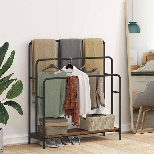 Wieszak na ubrania z półką Stare drewno 90 x 30 x 100.5 cm na Arena.pl