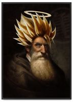 Plakat w ramie dragon ball super saiyan 50x70 cm w czarnej ramie