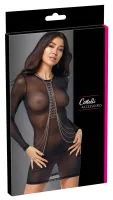 cottelli accessoires body chain srebrny - regulowany naszyjnik na ciało