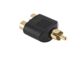 ZLA0307 Zlacze wt. RCA-2xgn.RCA GOLD