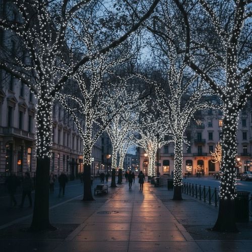 LAMPKI CHOINKOWE BIAŁY Z EFEKTEM ZIMNYM 500 LED 35M ZEW. DOMOWE 8 funkcji na Arena.pl