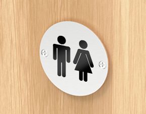 PRZYKRĘCANE OZNACZENIE NA DRZWI TOALETA WC STAL na Arena.pl