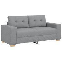 Sofa dwuosobowa, jasnoszara, 140 cm, tkanina