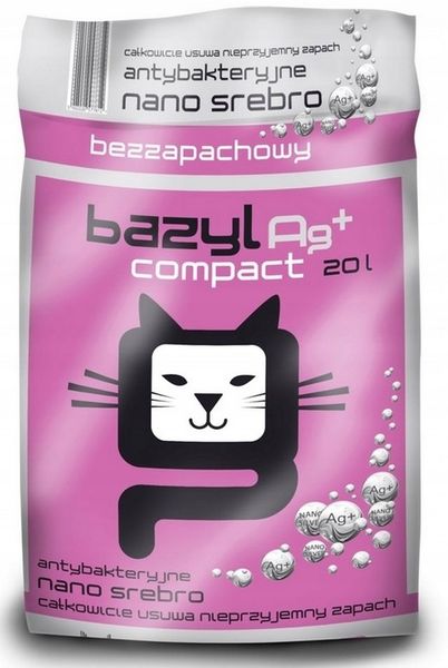 Bazyl Ag+ Compact 20L Żwirek dla kotów zdjęcie 1