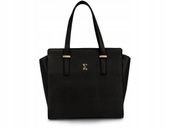 TOREBKA DAMSKA ESORIA CZARNA SKÓRZANA 36X26X10 CM ELEGANCKA