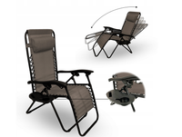 Fotel ogrodowy Zero Gravity FARO II brązowy leżak składany