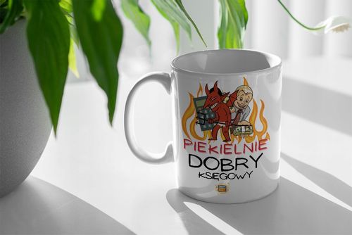 Kubek Dla Księgowej Księgowego Księguje Po Kawie Z Nadrukiem Ze Zdjęciem na Arena.pl