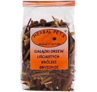HERBAL PETS Gałązki drzew liściastych gryzak ściera zęby królika gryzoni