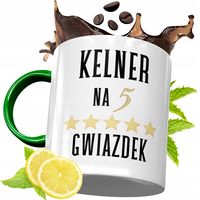 Kubek Zielony Dla Kelnera Kelnerki Na Prezent Z Nadrukiem Ze Zdjęciem