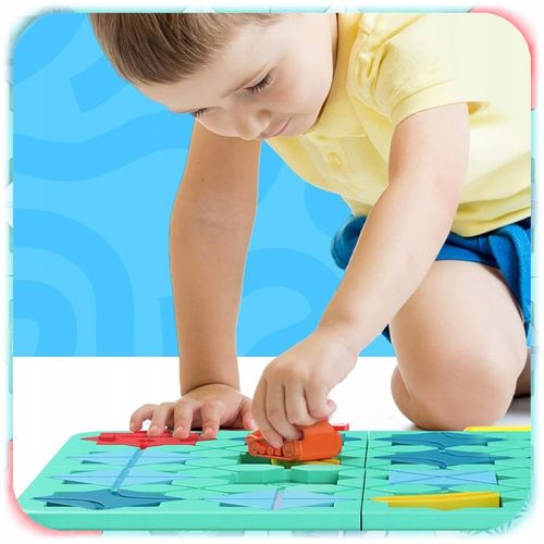 GRA LOGICZNA DLA DZIECI Układanka Labirynt Budowanie Drogi Klocki PREZENT na Arena.pl