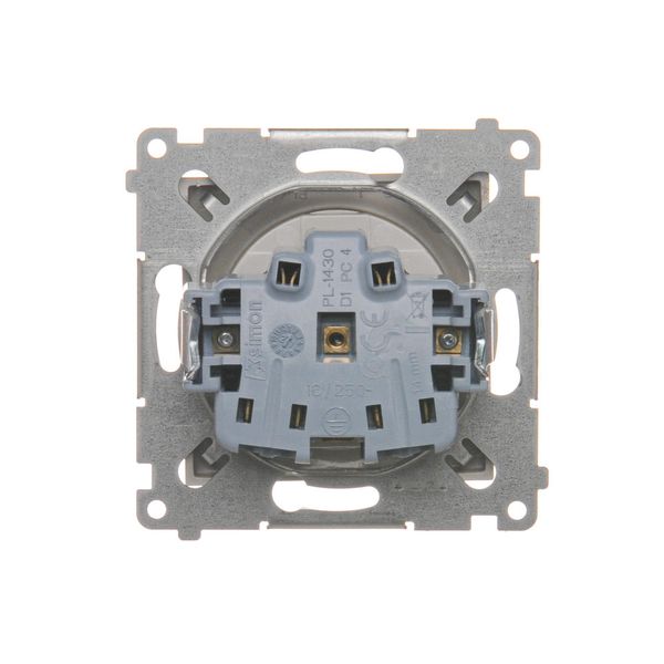 Simon54 Gniazdo wtyczkowe pojedyncze z uziemieniem DGZ1Z.01/44 złoty zdjęcie 2