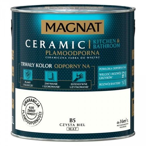MAGNAT CERAMIC KUCHNIA ŁAZIENKA 2,5L - B5 BIAŁY (dawniej: B5 CZYSTA BIEL) na Arena.pl