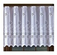 ZAZDROSTKA ZAZDROSKA firana kuchenna KWIATKI biała 100x70 + obszycie