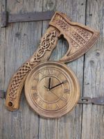 Topór zegar drewno drewniany toporek prezent dla mężczyzny oryginalny 40cm