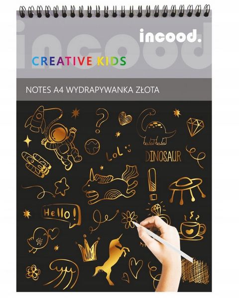 NOTES A4 WYDRAPYWANKA ZŁOTA, P6 zdjęcie 1