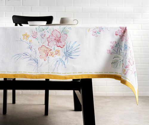 Maison d' Hermine Obrus 100% Bawełna 140 cm x 180 cm Ręcznie Malowany na Arena.pl