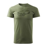 Koszulka motoryzacyjna z Fordem Mustangiem Ford Mustang męska khaki REGULAR M