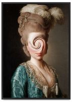 Plakat pop art twister portret 21x30 cm w czarnej ramie