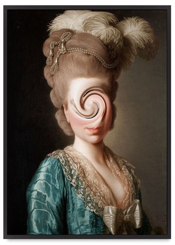 Plakat pop art twister portret 30x40 cm w czarnej ramie na Arena.pl