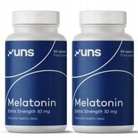 UNS Melatonin Extra Strength 2x 10mg 60cap ZASYPIANIE MOCNY LEPSZY SEN