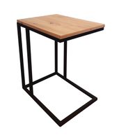Stolik pomocniczy C LOFT boczny dąb craft podstawa czarna