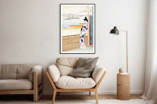 Plakat 50x70cm The Call of the Cuckoo, Gekko Japoński Vintage na Arena.pl