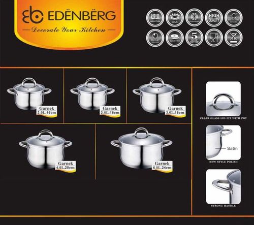 GARNKI EDENBERG JUMBO 10 ELE. [EB-4004] na Arena.pl