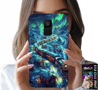 ETUI DO SAMSUNG A6 2018 - POCIĄG, EKSPRES ŚWIĄTECZNY WZORY + SZKŁO